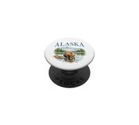 Aquarelle Ours de l'Alaska Nature Nature PopSockets PopGrip Adhésif