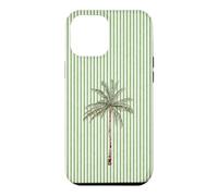 Aquarelle Palmier Vert Clair Cabana Stripes Coque pour iPhone 12 Pro Max