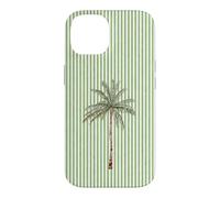 Aquarelle Palmier Vert Clair Cabana Stripes Coque pour iPhone 14
