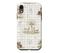 Aquarelle Pastorale Cheval Mouton Tracteur Ferme Coque pour iPhone XR