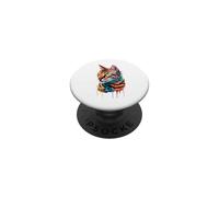 Aquarelle Peinte à l'aquarelle colorée du Bengale PopSockets PopGrip Adhésif
