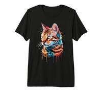 Aquarelle Peinte à l'aquarelle colorée du Bengale T-Shirt Haut de Gamme