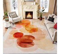Aquarelle Pois Bloc Couleur Texture Imprimé Tapis, 120 x 170 cm | Moderne Abstrait Style Salon Tapis, Multicolore Poil Ras Confortable Lavable en Machine Tapis pour Couloir Chambre