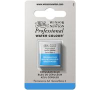 Aquarelle Professionnelle Extra-Fine - 1/2 Godet - Bleu De Céruléum - Winsor Et