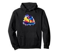 Aquarelle Pyramide égyptienne Camel Nuit étoilée Cosmique Sweat à Capuche