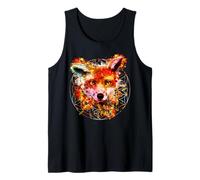 Aquarelle Renard Feuilles d'automne Animal de la Forêt Débardeur