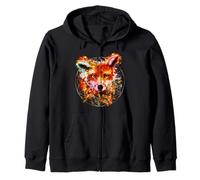 Aquarelle Renard Feuilles d'automne Animal de la Forêt Sweat à Capuche