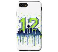 Aquarelle Skyline de Seattle - Illustration Goutte à Goutte de Peinture Urbaine Coque pour iPhone SE (2020) / 7/8