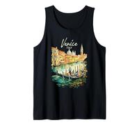 Aquarelle Souvenir de Voyage Venise Gondola Italie Débardeur