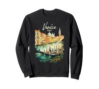 Aquarelle Souvenir de Voyage Venise Gondola Italie Sweatshirt