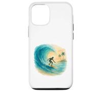 Aquarelle Surf Scène Surf Riding Wave & Coastal Vibes Coque pour iPhone 12/12 Pro