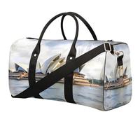 Aquarelle Sydney Opera House Sac de voyage pliable étanche avec bretelles