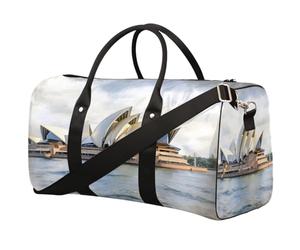 Aquarelle Sydney Opera House Sac de voyage pliable étanche avec bretelles