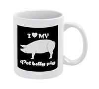 Aquarelle tasses en porcelaine J'aime mon cochon d'Inde Tasse Drôle Coffee Mugs pour Femme Homme 330ml