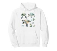 Aquarelle Tortue de mer Océan Vie Marine Sweat à Capuche