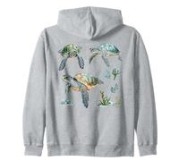 Aquarelle Tortue de mer Océan Vie Marine Sweat à Capuche