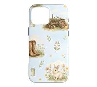 Aquarelle Tracteur de Ferme de Campagne Animaux de Grange Cottagecore Coque pour iPhone 16 Pro Max