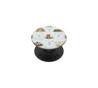 Aquarelle Tracteur de Ferme de Campagne Animaux de Grange Cottagecore PopSockets PopGrip Adhésif