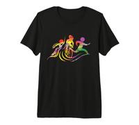 Aquarelle Triathlon pour Femme T-Shirt Haut de Gamme