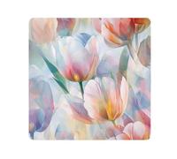 Aquarelle Tulipa Fleurs d'été Magic Sticker Pochettes de maquillage en tissu Organiseur de voyage pour objectif d'appareil photo Sac de rangement pour femme Taille 55,1 x 55,1 cm