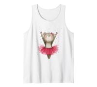 Aquarelle Tutu Rose Danse Ballerine Ours Mignon Débardeur