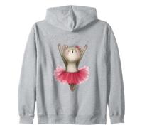Aquarelle Tutu Rose Danse Ballerine Ours Mignon Sweat à Capuche