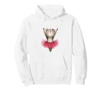 Aquarelle Tutu Rose Danse Ballerine Ours Mignon Sweat à Capuche