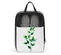 Aquarelle Une seule tige de verdure avec des feuilles Sac à chaussures pour voyage usage quotidien Sac de rangement anti-poussière Pochette de rangement pour chaussures de golf