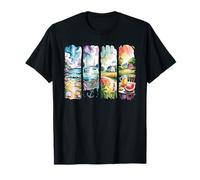 Aquarelle Vacances d'été Plage Voile Pays T-Shirt