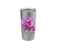 Aquarelle Vanda Orchidée Magenta Formes de fleurs Mania Orchidée Gobelet isotherme en acier inoxydable double paroi
