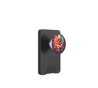 Aquarelle Vibrant Rose Violet Motif Floral Graphique Dames PopSockets PopWallet pour MagSafe