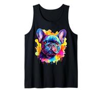 Aquarelle vibrante Bouledogue français pour Amoureux des Chiens Débardeur