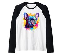 Aquarelle vibrante Bouledogue français pour Amoureux des Chiens Manche Raglan