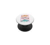 Aquarelle vibrante Poisson Marine Life Art PopSockets PopGrip Adhésif