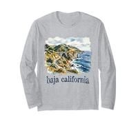 Aquarelle Vintage Baja California Mexico Manche Longue