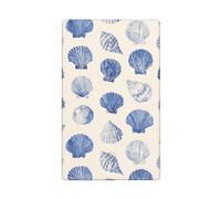 Aquarelle Vintage Block Print Sea Shells Single Toggle Blank Wall Plate Light Switch Cover Decorative 1 Gang for Kitchen Room Bathroom Size 11.4x7cm