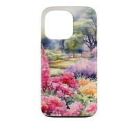 Aquarelle Violette et Rose Wildflower Coque pour iPhone 13 Pro