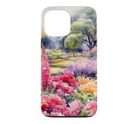 Aquarelle Violette et Rose Wildflower Coque pour iPhone 13 Pro Max