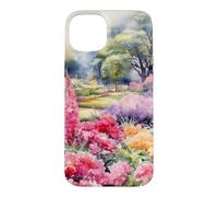 Aquarelle Violette et Rose Wildflower Coque pour iPhone 15 Plus