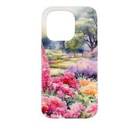 Aquarelle Violette et Rose Wildflower Coque pour iPhone 15 Pro