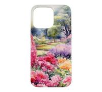Aquarelle Violette et Rose Wildflower Coque pour iPhone 15 Pro Max