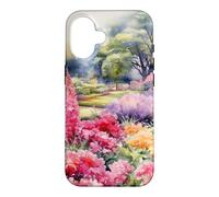 Aquarelle Violette et Rose Wildflower Coque pour iPhone 16