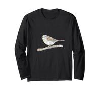 Aquarelle White Throated Sparrow Gentle Nature Illustration Manche Longue