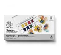 Winsor & Newton Set aquarelle Cotman de poche 8 demi-godets Floral