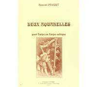Aquarelles (2) --- harpe ou harpe celtique