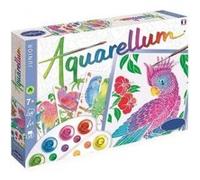 Aquarellum junior perroquets exotiques 4 tableaux a peindre - peinture enfant - jeu loisir creatif 7 ans et plus