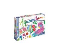 Aquarellum Junior Perroquets exotiques 4 tableaux a peindre - Peinture enfant - Jeu Loisir creatif 7 ans et plus