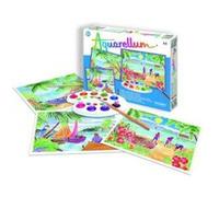 SentoSphère - AQUARELLUM - PAYSAGES TROPICAUX - Kit peinture - Peinture Aquarellable Magique - A partir de 8 ans - fabriqué en France