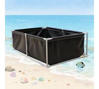 Aquariophilie temporaire avec valve de vidange - Facile à assembler 1 x 1 m en toile pour l'élevage de tortues