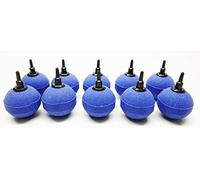 Aquaristikwelt24 Lot de 10 diffuseurs d’air sphériques Bleu Taille 5 cm
